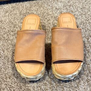 Dolce Vita Camel Espadrille Slides size 7.5
